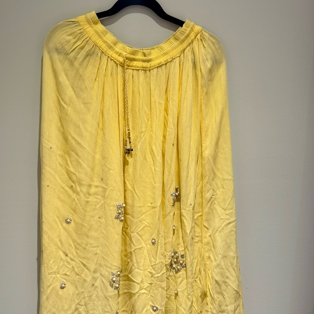 Yellow Embellished Skirt